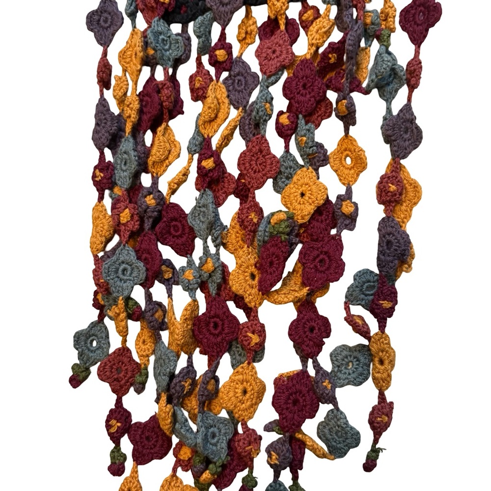 Rare Vintage Vivienne Tam Crochet Scarf - Picture 13 of 14